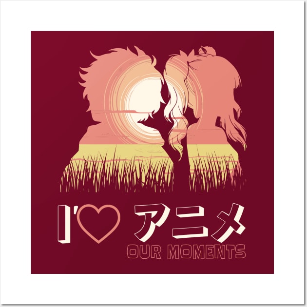 I love our moments #2 Anime style Couple Wall Art by XYDstore